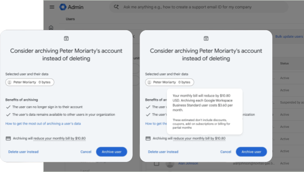 Transformed user offboarding